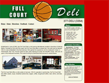 Tablet Screenshot of fullcourtdeli.com